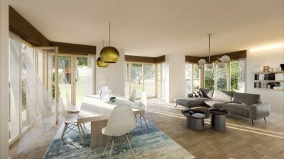 Exklusive Landhaus-Garten-Wohnung mit Hobbyraum in Schliersee-Neuhaus mit Bergpanoramablick