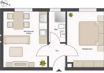 Niedersedlitz 2 Zimmerwohnung mit Stellplatz