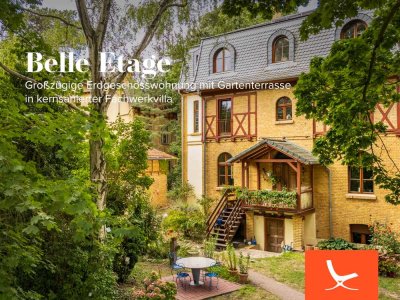 Belle Etage – Großzügige Erdgeschosswohnung mit Gartenterrasse in kernsanierter Fachwerkvilla