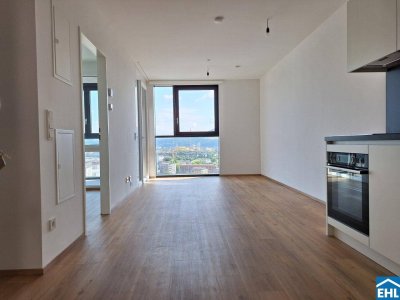 2 Zimmer Wohnung mit hochwertiger Ausstattung und Weitblick über Linz