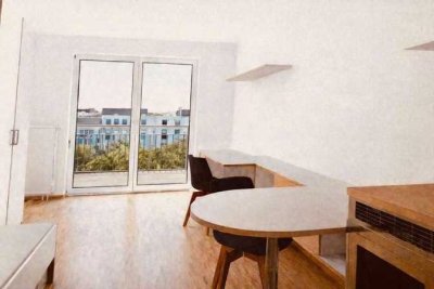 Möbliertes Appartment im 4. OG mit Balkon in Mainz-Neustadt
