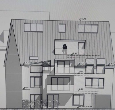 Erstbezug! Moderne 2 Zi.- Penthouse - Whg., 82m², Balkon, Aufzug, Stellplatz auf Wunsch