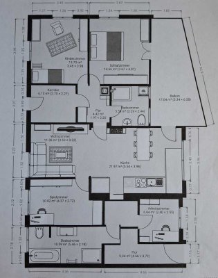 4,5 Zimmer Erdgeschoss-Whg. in March-Hugstetten, gr. Balkon, Massivgarage + Stellplatz