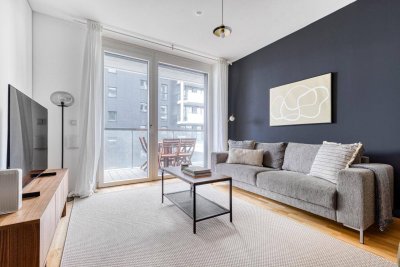 Traumblick Marinatower: U2 Donaumarina, 2 Zi mit Balkon mit Ausblick auf Donau, Gym, Sauna, Shops(VIE175)