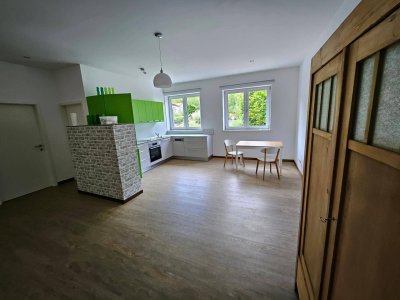 Schöne 1-Zimmerwohnung mit Gartenmitbenutzung und Teich, ideal auch für Studenten