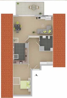 Charmante Wohlfühloase im Zentrum: 2-Zimmer-Wohnung  mit Balkon, Einbauküche & Stellplatz