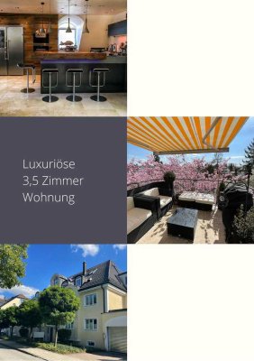 Luxuriöse Maisonettewohnung mit Designküche & Balkon – 2. & 3. Stock direkt an der Würm-Aue