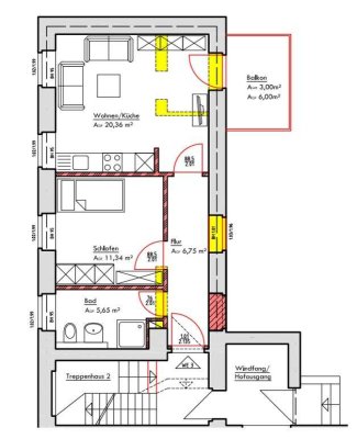 Freundliche 2-Zimmer-Hochparterre-Wohnung mit Balkon in Niesky