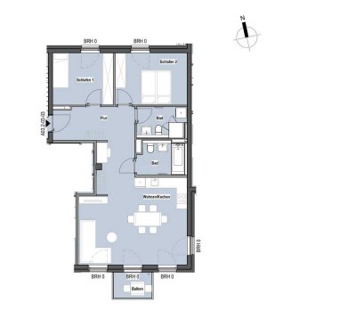 Moderne 3-Zimmer-Wohnung mit Balkon im Quartier Schützengarten