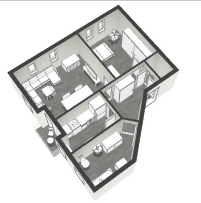 Schöne 2-Raum-Wohnung mit Balkon und Einbauküche in Laufen