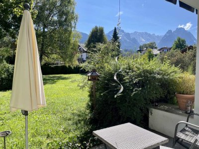 Waxenstein- und Alpspitzblick in ruhiger Bestlage auf einem unverbaubaren Parkgrundstück