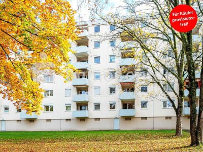 Viel Raum und Komfort: Gut geschnittene 3-Zimmer-Wohnung mit Balkon und Garage in der Nordweststadt