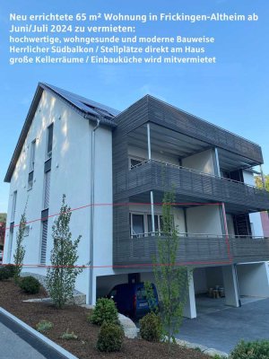 Erstbezug mit Balkon: stilvolle 2-Zimmer-Wohnung in Frickingen-Altheimn