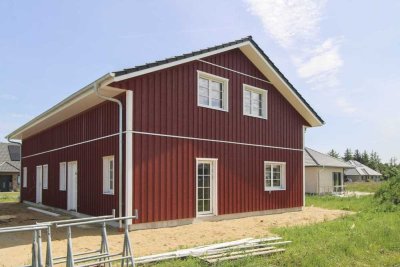 Charmantes Holzhaus mit Schwedenhaus-Flair – Neubau DHH mit Charakter im Luftkurort Leck