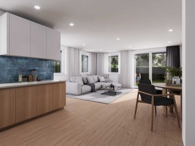 Gartenwohnung in Landshuter Umland im KfW 55 Standard