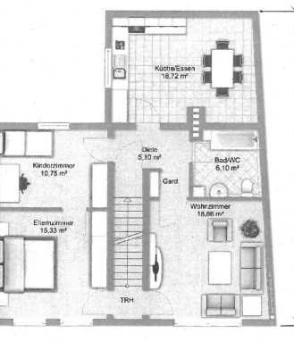Stilvolle,  3-Zimmer-Wohnung in Reichelsheim (Odenwald) OT Beerfurth