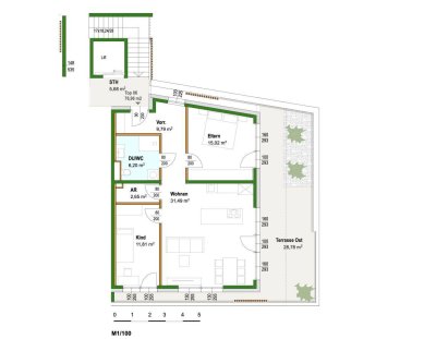 Neubau: 3-Zimmer-Wohnung mit großer Terrasse im Dachgeschoß