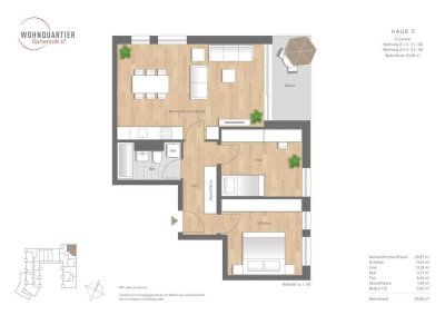 MODERNE 3 - ZIMMERWOHNUNG IN AUGSBURG / PFERSEE