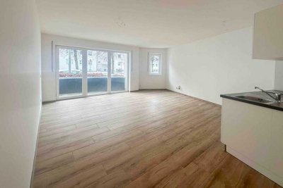 Bei SATURN-Arena: Stilvolles neuwertiges 1-Zimmer-Apartement mit Loggia & Tiefgaragen-Stellplatz
