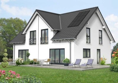 Doppelhaushälfte mit Grundstück in Hille Oberlübbe / 4 Zimmer/ Fußbodenheizung / Wärmepumpe  Schlüss