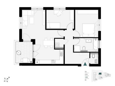 Neue 3-Zi.-Whg. inkl. EBK + TG Stellplatz + gehobene Ausstattung