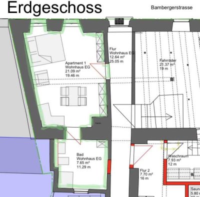 Sanierte Wohnung mit EBK: schöne helle 1-Zimmer-Wohnung in der Altstadt von Dettelbach