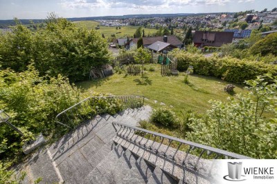 *REDUZIERT*Fernsicht über 79848 Bonndorf, großes Grundstück, Pelletheizung, Kaminofen, ELW im Keller