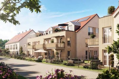 Neubau einer tollen 3-Zimmer EG-Wohnung mit großzügiger Südterrasse + Privatgarten
