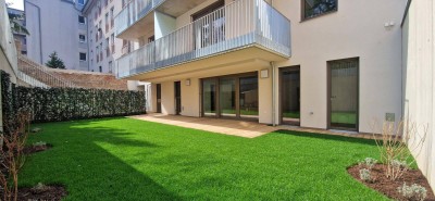 Neubau 2-Zimmer Wohnung mit Eigengarten und U3-Nähe