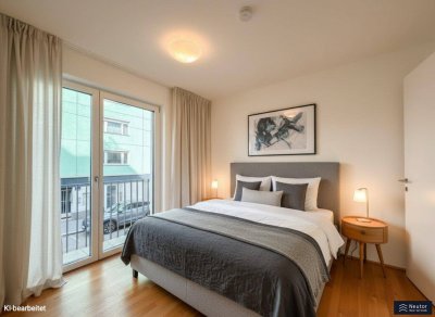 NEUBAU 2 ZIMMER WOHNUNG MIT BALKON - PRAKTISCHE RAUMAUFTEILUNG - AUSGESTATTET MIT TISCHLEREINBAUTEN