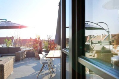 Außergewöhnliches Maisonette-Loft mit 30 m² Dachterrasse im Industriedenkmal