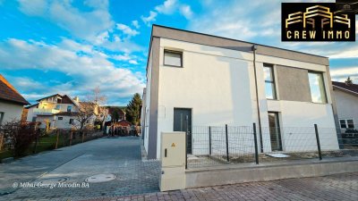 Miete mit Kaufoption - Moderne Doppelhaushälfte in Wimpassing, 4 Zimmer, Garten, Erstbezug.