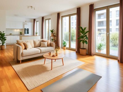 Zentrales Familienglück: Stilvolle Neubauwohnung mit viel Platz und bester Anbindung