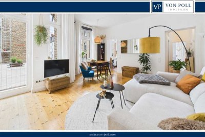 Sofort bezugsfrei: Charmante Altbauwohnung mit Balkon in ruhiger Innenhoflage von Wiesbaden-Mitte