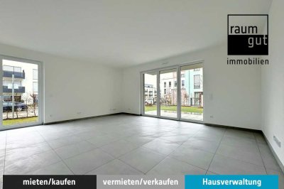Erstbezug: Moderne und hochwertige 4-Zimmer Neubauwohnung im Erdgeschoss mit Garten in D-Unterbach