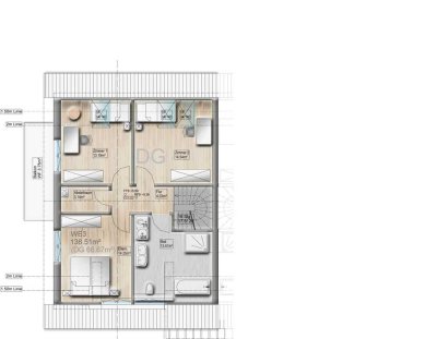 Helle 4-Zimmer-Wohnung über 2 Etagen im OG