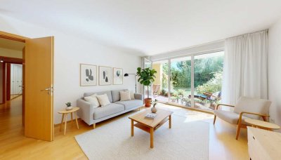 Helle Fünf-Zimmer-Gartenwohnung in verkehrsberuhigter Anlage