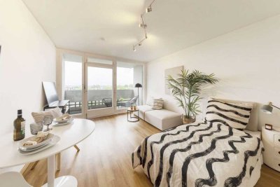 Möblierte, Renovierte 1-Zimmer-Wohnung mit Weitblick über München