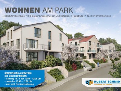 Wohnen Am Park in Kempten (112), Neubau von 3 Mehrfamilienhäusern mit TG