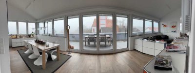Exklusive Dachterrassenwohnung mit atemberaubender Aussicht & Bergblick, inkl. Einbauküche