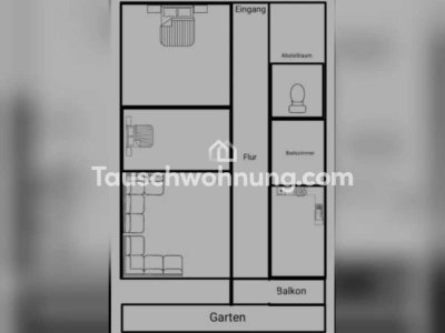 Tauschwohnung: 3-Zimmergartenwohnung gegen größere Wohnung