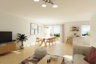 Moderne 2-Zimmer-Gartenwohnung mit großzügiger Südwest-Terrasse am Stienitzsee
