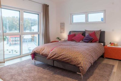 "Moderne Einfamilienhausvilla mit hochwertiger Bodenplatte und exklusivem Innenausbau"