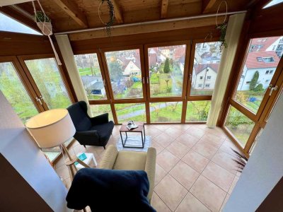 Geschmackvolle 4-Raum-Maisonette-Wohnung mit geh. Innenausstattung mit Balkon und EBK in Nordheim