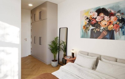 Stilvolle 2-Zimmer Wohnung mit Terrasse, Sichtziegelwand und hochwertiger Ausstattung