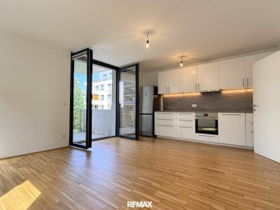 Moderne Mietwohnung in Liesing: 2 Zimmer, Balkon, Neubau &amp; Grünblick
