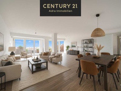 Designwohnung (123 m²) in außergewöhnlichem Kunsthaus mit 60 m² XXL-Terrasse & bodentiefen Fenster