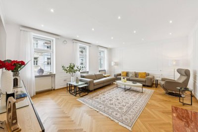 Luxuriös renovierte und vollmöblierte 3 Zimmer Wohnung mit Altbaucharme Zwischen U3 Kardinal-Nagl-Platz und Donaukanal