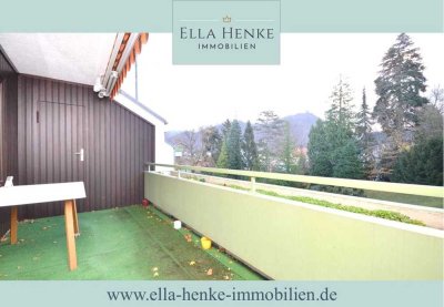 Burgbergblick: Gemütliche 3-Zimmer-Wohnung mit 2 Bädern + großem Balkon in Toplage im Kurviertel.