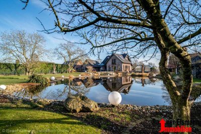 Kalkar: Traumhaftes Einfamilienhaus mit Parkanlage, Teich, Grillhaus, Schwimmbad und großer Garage!